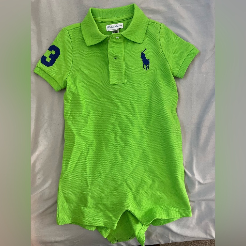 Ralph Lauren Kids Green Polo Shirt 12M